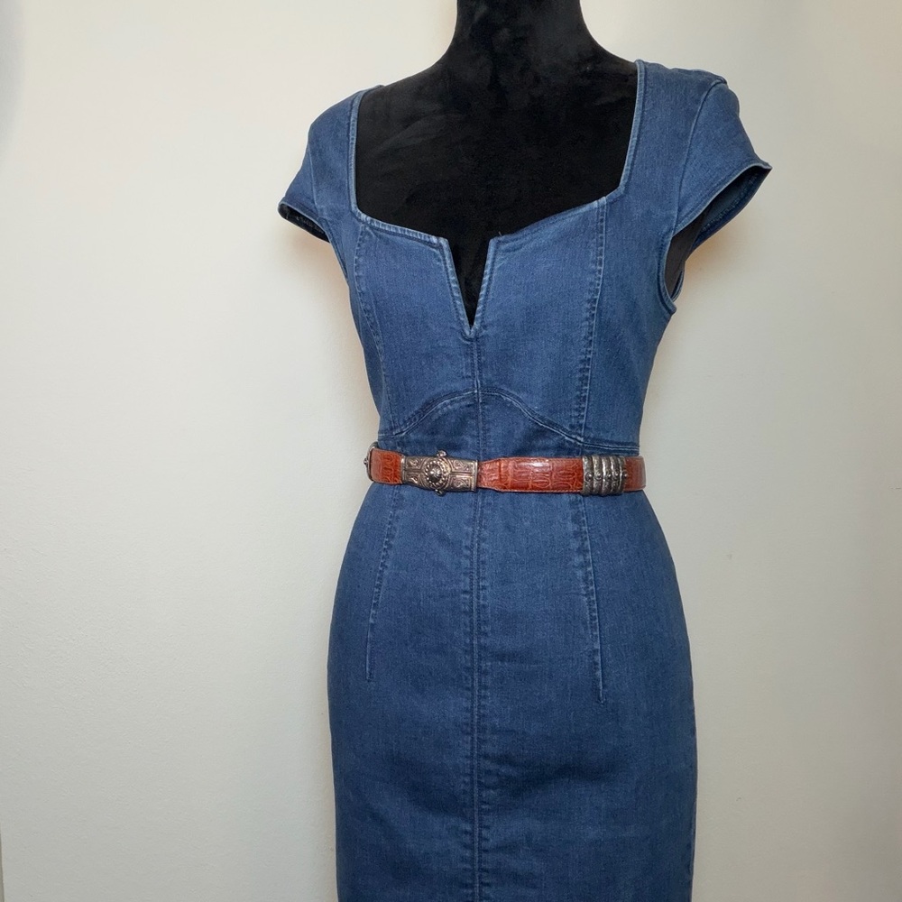 Free People Lia Denim Bodycon Mini Dress